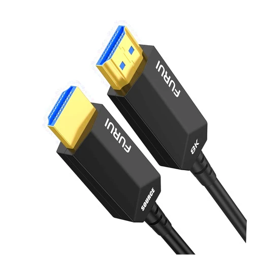 FURUI 8K Fiber HDMI Cable 50ft, Fiber Optic HDMI 2.1 Cable 8K@60Hz,4K@120Hz 48Gbps, Dynamic HDR, eARC Compatible with RTX 3080/3090 Xbox Series X PS5 Denon AV Receiver LG Samsung Sony TV