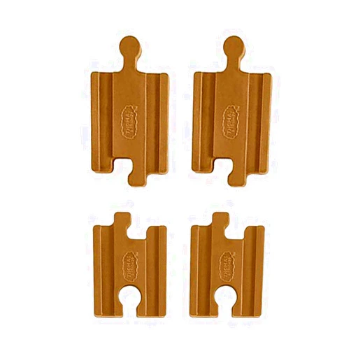 Fisher-Price Replacement Parts for Thomas and Friends Wooden Train Sets - FHM74 ~ Works with Many Sets ~ 4 Piece Track Adapter Pack