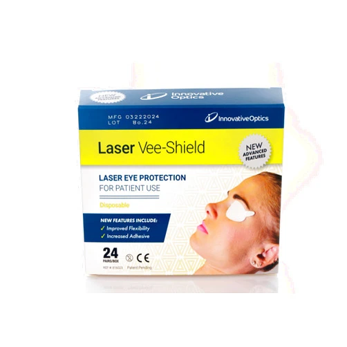 Innovative Optics Laser Vee Shields - Disposable Vee-Shields (24 Pair per Box) | Easy to Apply, Pressure Sensitive | Universal Fit for Most Sizes