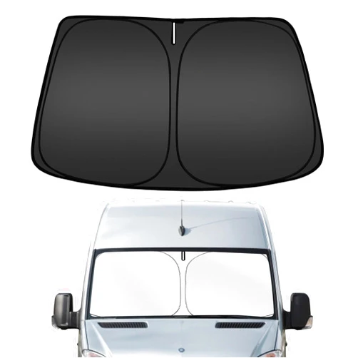 ARISMOTOR Windshield Sun Shade for Freightliner/Mercedes Benz Sprinter 1500 2500 3500 4500 2007-2025, Custom Fit Foldable Front Window Sunshade Sun Visor Protector, Block UV Rays Keep Your Car Cooler