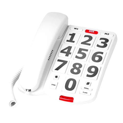 VDTG Large Key Wired Telephone, Adjustable Ringing Tone, and earpiece Volume, The earpiece can be Adjusted to Ultra-high Volume, which is Helpful for Those with Hearing Impairment