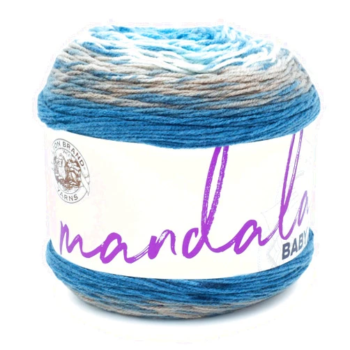Lion Brand Yarn (1 Skein) Mandala Baby Yarn, Wishing Well, 1770 Foot (Pack of 1)