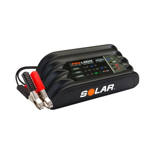 Clore Automotive PL2140, 4-Amp Fully-Automatic Smart Charger, 6V and 12V Battery Charger, Battery Maintainer, and Battery Desulfator with Temperature Compensation, Gray