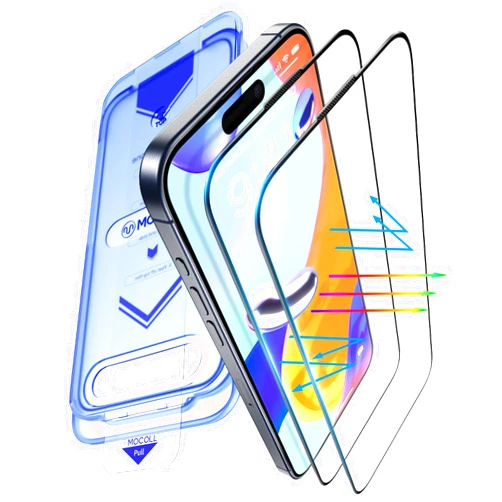 MOCOLL JUST FOR QUALITY Screen Protector,Anti-Blue Light (iPhone 15)