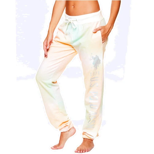 U.S. Polo Assn. Essentials Womens Sweatpants – Pride Sweat Pants for Women with Pockets - Rainbow Clothes (Rainbow, 1X)