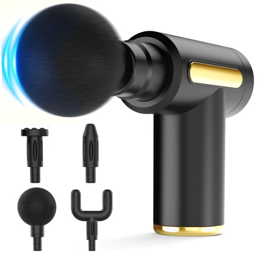 Brantefa Massage Gun, Small Travel Massage Gun, Massage Gun Deep Tissue,Percussion Handheld Portable Muscle Massager Tool for Full Body Pain Relief, Ideal Gifts for Men, Women(Black)