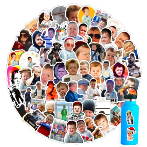 STKR 104Pcs Funny Meme Stickers Pack for Water Bottles， Cute and Funny Face Decals for Adult，Vinyl Waterproof Kids Sticker for Laptop，Phone，Hard Hat，Skateboard，Scrapbooking，Christmas Gifts for Kids/Teens