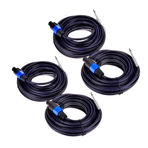Yuyaokk 2Pack 25 ft + 2Pack 50 ft Speakon to 1/4