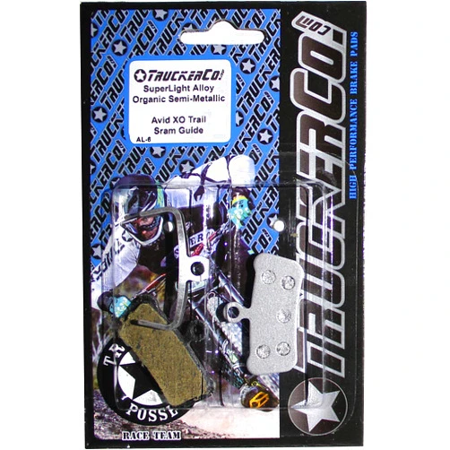 Truckerco Superlight Alloy Organic disc Brake Pads Elixir Trail, X0 Trail, Elixir 7 Trail, Elixir 9 Trail, Guide, Guide T, Guide Ultimate, Guide R, Guide RS, Guide RSC, XOTR-M, XOTR-O, XOTR-O-AL