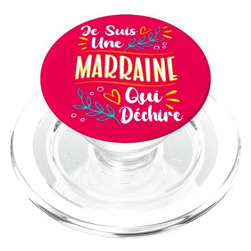 Cadeau Baptême Marraine Qui Déchire Filleule Une Marraine Qui Dechire Cadeau Parrain Marraine Demande PopSockets PopGrip for MagSafe