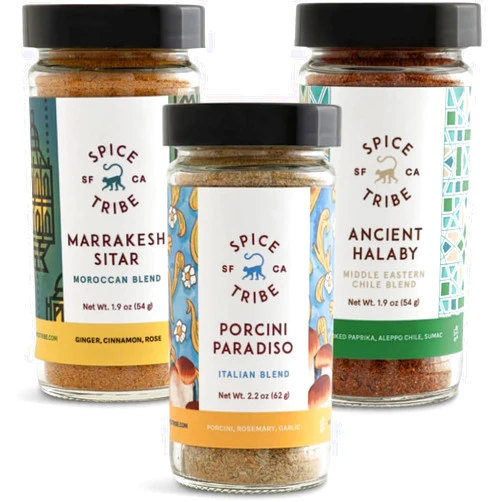 SPICE TRIBE Taste of Mediterranean Gift Box | 3 Pack | Gift for Dad, Gift for Mom, Birthday Gift, Gift Ideas for Foodies and Chefs | Single Origin, Farm Traced, Non-GMO Fresh Spices