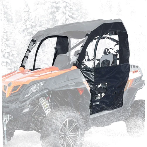 KEMIMOTO Zipper Soft Doors, Compatible with ZForce 800, UTV Cab Enclosure Upper Doors, Water-Resistant, Compatible with ZForce 800 EX (2014-2018), Trail (2016-2018), 500 (2016-2022), and 1000 (2017)