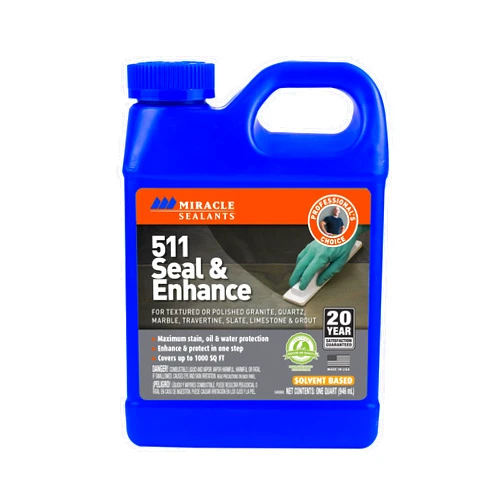 Miracle Sealants 511 Seal & Enhance Premium Enhancing Sealer for Stone & Tile, Quart