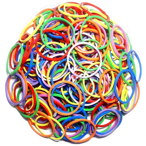 Kawaii Easy Crafting Assorted Color Rubber Bands 200 pcs 1inch Elastic Bands Elastic Stretchable Sturdy - Bulk Rubberbands for Office Use Stationery Supplies School Home