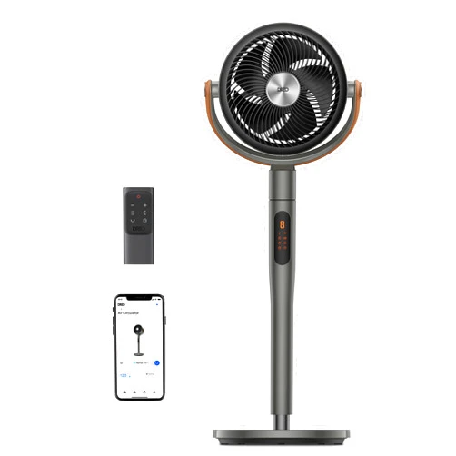 Dreo Fan For Bedroom, Standing Fan for Home, 120°+105° Smart Oscillating Pedestal Fans with Wi-Fi/Voice Control, 100ft Quiet Circulator Fan, DC Motor, 6 Modes, 8 Speeds, 37-43'' Adjustable Height