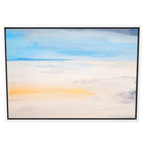 MUDECOR Framed Canvas Print Wall Art Watercolor Blue Orange Paint Stroke Landscape Abstract Shape Illustrations Decorative Bohemian Nordic for Living Room, Bedroom, Office - 16