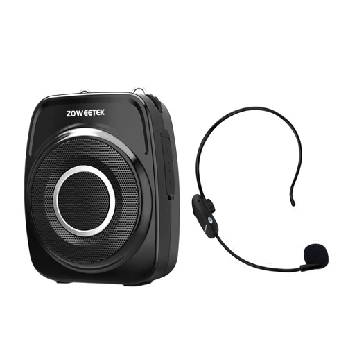 ZOWEETEK Wireless Voice Amplifier for Teachers with 2 Microphone,20W 2500mAh,Work of 12hrs, Portable Speaker with Microphone, Bluetooth Voice Amplifier for Classroom, Meeting, Fitness, Speech,Training