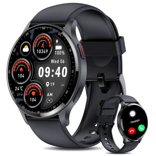 HOAIYO Smart Watches for Women Men (Call Receive/Dial), 1.5