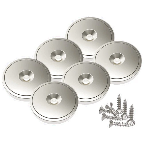 Magnetpro 6 Pieces Neodymium Magnets 55 LB Force Size 1.10