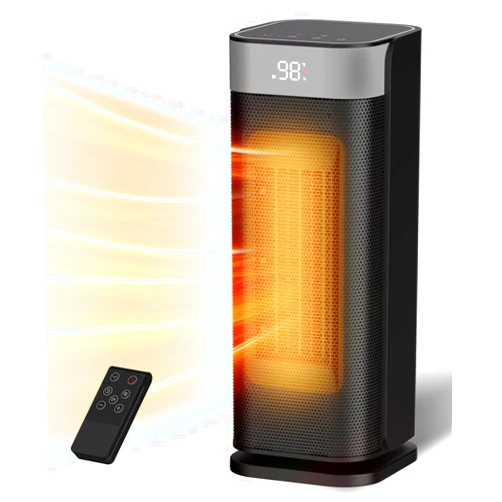 Sunnote Space Heater for Indoor Use, 1500W Electric & Portable Ceramic Heaters with 80°Oscillating, Thermostat, 5 Modes, 24Hrs Timer, Room Heater with Remote, Fast Heating Safe for Office Bedroom Use