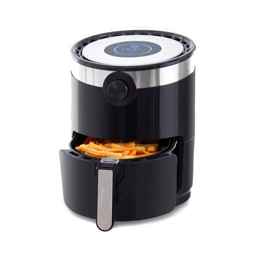 Dash DMAF360GBBK02 Aircrisp® Pro Digital Air Fryer + Oven Cooker with Digital Display + 8 Presets, Temperature Control, Non Stick Fry Basket, Recipe Guide + Auto Shut Off Feature, 3qt, Black