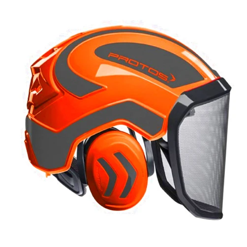 Pfanner Protos Integral Forest Helmet (Orange & Grey) (Chin Strap Not Included)