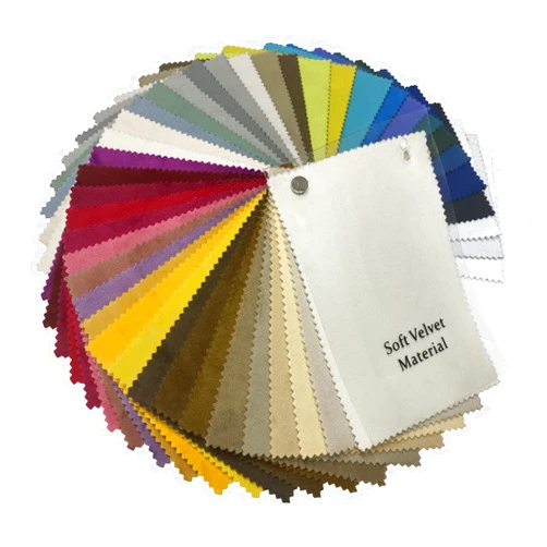 Frelement Velvet Curtains Fabric Samples Fabric Swatch for Adding Lining | Size | Heading Custom-Made-Order Curtains, 40 Colors Available Included, 1 Piece