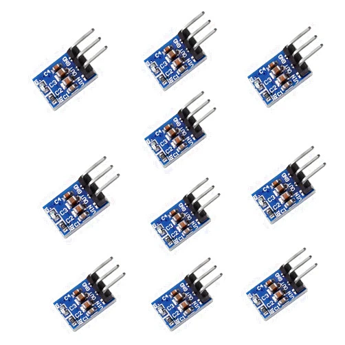 ANMBEST 10 Pack 3 Pins AMS1117-3.3 DC 4.75V-12V to 3.3V Voltage Regulator Step Down Power Supply Buck Module 800mA