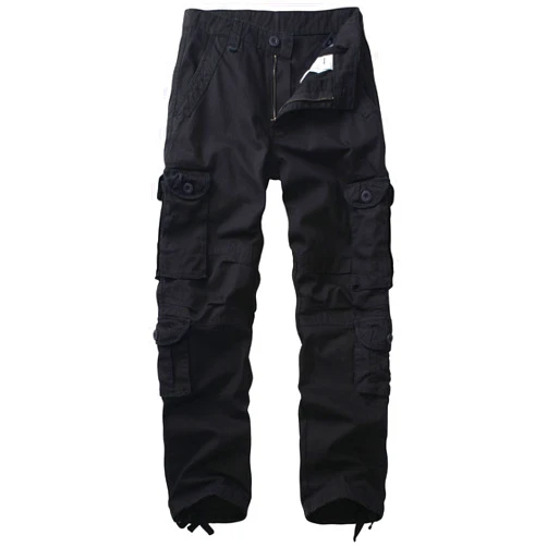 Roqiome Men's Cotton Casual Relaxed Fit Straight Leg Cargo Pant Combat Work Pants with 10 Pockets