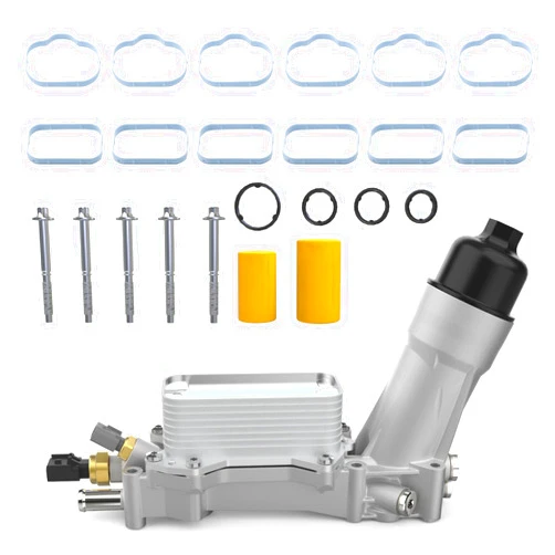 YITHSWAY 926-876 Aluminum Engine Oil Cooler Oil Filter Housing Adapter for Dodge Avenger Challenger Charger Durango Grand Caravan Journey, Jeep Grand Cherokee Wrangler, Chrysler 200 300 Town Country, Ram 3.6L
