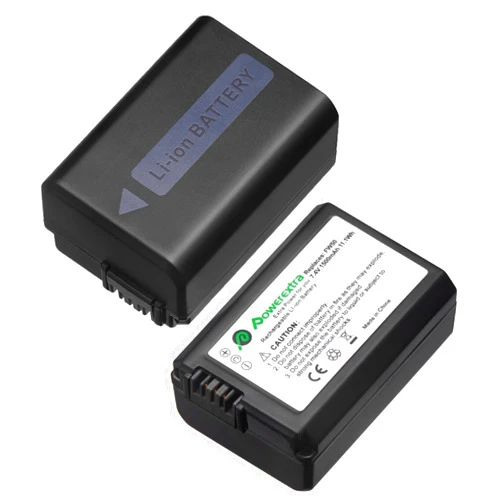Powerextra Pro 2-Pack 1500mAh NP-FW50 Battery Compatible with Sony ZV-E10,Alpha A6000, A6400, A6500,A6300, A5100,A5000 ,A7, A7II, A7SII, A7S, A7SII, A7R, A7R2, A7RII,RX10, RX10II NEX-3 NEX-3N, NEX-5 Digital Camera