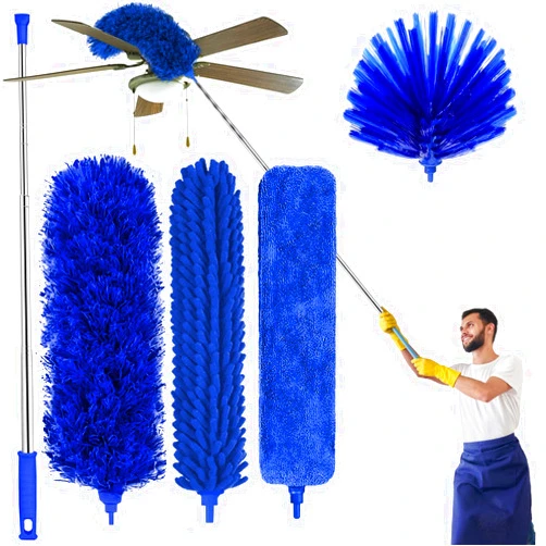 Kelursien Microfiber Feather Duster, 5PCS Cobweb Dusters for Cleaning Tools with 100