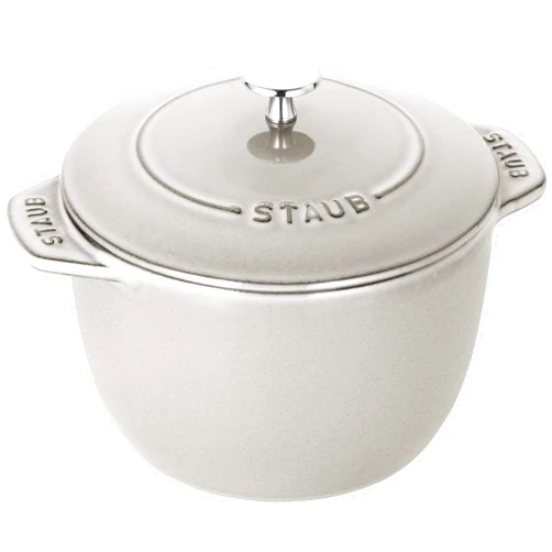 staub La Cocotte de GOHAN Campagne L 7.9 inches (20 cm) Rice Pot, 3 Pieces, Cast Iron, Induction Compatible, La Cocotte de GOHAN 40501-471