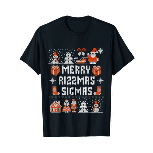 Christmas Apparel & Gifts HHWCo. Merry Rizzmas Sigmas - Ugly Christmas Sweater T-Shirt