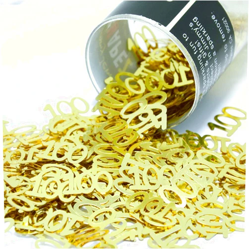 Jimmy Jem's Confetti Number 100 Gold - Retail Pack #7998 QS0