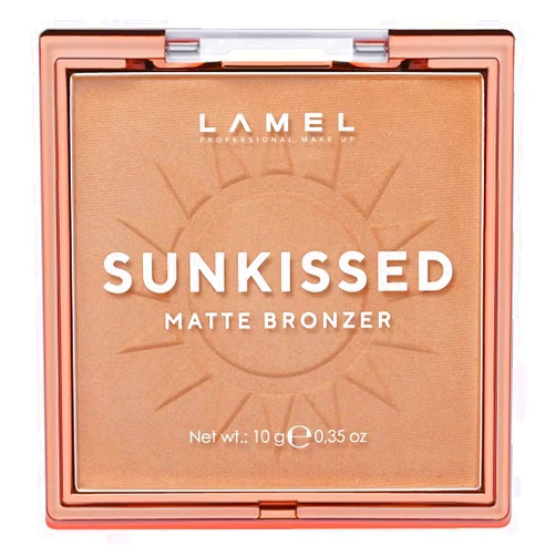 LAMEL Sunkissed Matte Bronzer Face Powder - Non-Shimmer, Long Lasting, Non-Greasy Bronzing Organic Makeup Formula - Matte Finish - Natural Tan Skin - N. 401-0.35oz.