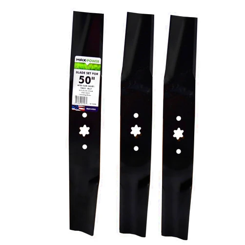 MaxPower 561539 3-Blade Mulching Set for 50 Inch Cut MTD/Cub Cadet/Troy Bilt Replaces 942-0623 Black