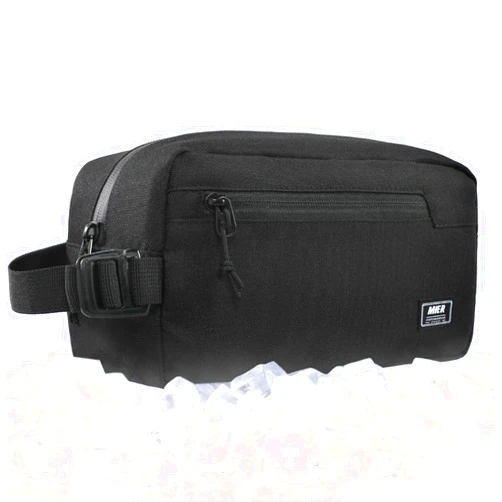 MIER Freezable Snack Bags Small Frozen Mini Cooler Lunch Bag Freezer Insulated Pouch for Kids Adults Work School Travel On-the-go, Black