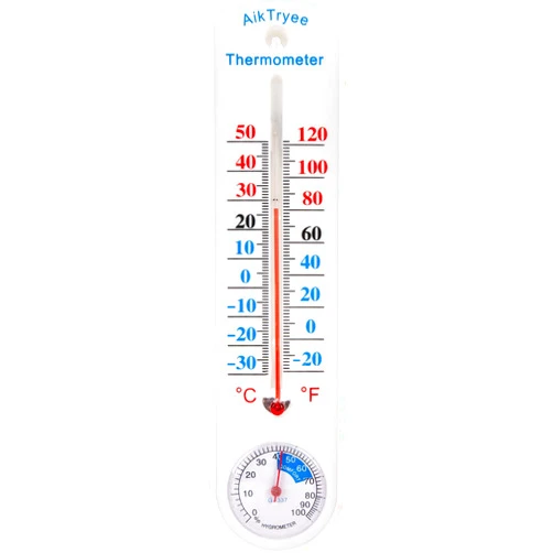 AikTryee Outdoor/Indoor Thermometer Hygrometer Humidity Meter Thermometers Temperature Humidity Gauge Meter with Fahrenheit/Celsius ℉/℃ for Patio Field Cellar Garden Humidors Greenhouse Closet by AikTryee