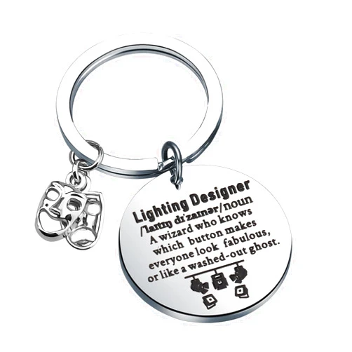 LQRI Lighting Designer Definition Keychain Theatre Performer Gifts Theatre Tech Jewelry Lighting Technician Gift