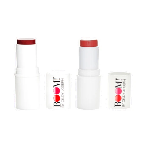 BOOM! by Cindy Joseph Cosmetics Boomstick Rose Nude & Boomstick Color - Buildable Lip & Cheek Tint Makeup Sticks - Cream Blush Stick & Clean-Beauty Formula