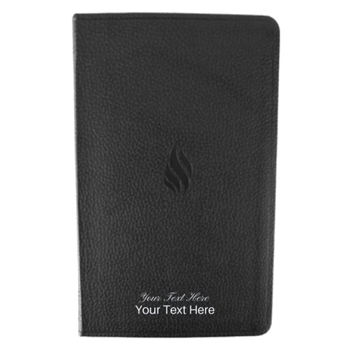 Simply Uncaged Christian Gifts Personalized Custom Text Your Name ESV Premium Gift Holy Bible TruTone Midnight Flame Black English Standard Version Custom Made Gift for Baptism Christenings Birthdays Celebrations