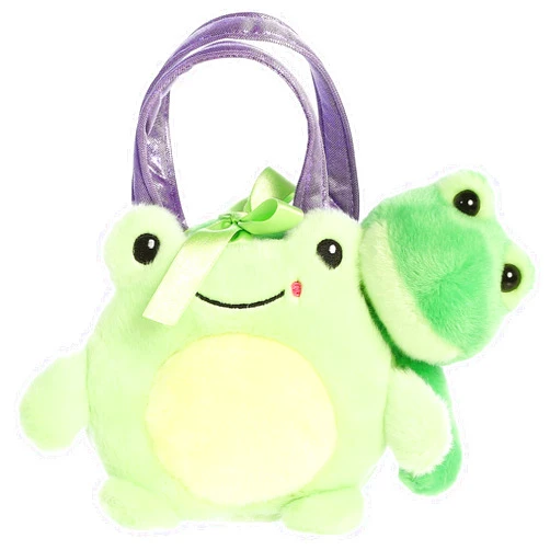 Aurora® Fashionable Fancy Pals™ Frog Stuffed Animal - On-The-go Companions - Stylish Accessories - Green 8 Inches