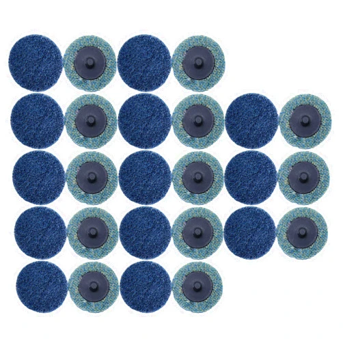 COSPOF 2 Inch Quick Change Sanding Disc, Surface Conditioning Disc,1/4 Inch Holder Work with Die Grinder,Ideal for Surface Prep,Burr and Rust Striping,Paint Removing (26 Pack, Blue-fine)