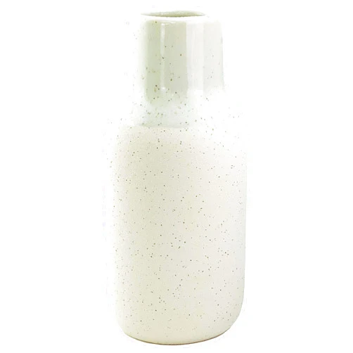 Symmetric Matrix Ceramic Vase for Home Decor, Boho and Rustic Vases for Shelf or Table, Modern Cream Vase or White Vase Living Room Decorations, Decorative Vase, White Ceramic Vase for Home Accents