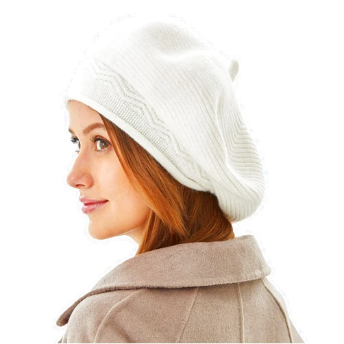 FENELY Beret Hat for Women, French Style Beanie Winter Fashion Warm Wool Lining Knit Cap