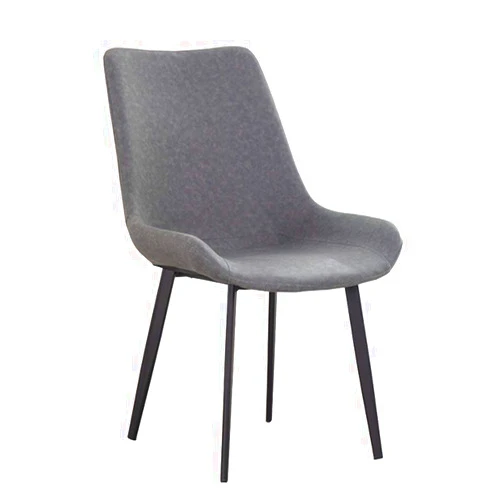 BytheM Chair Leather Upholstered Dining Chairs,Mid Century Side Chair with Carbon Steel Legs for Per-Home Kitchen Room Dining Room Living Room Bedroom Chairs