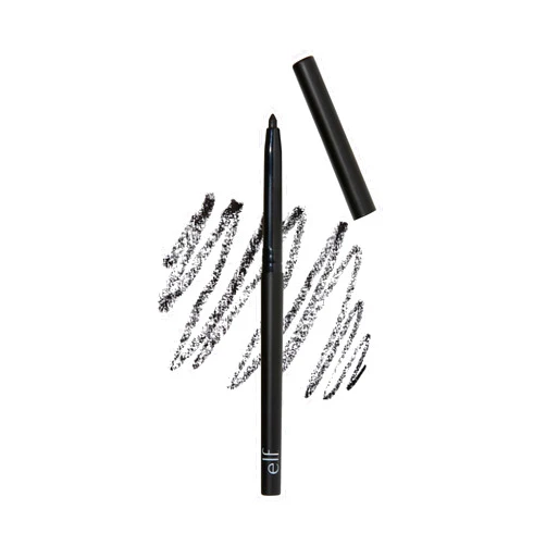 e.l.f. No Budge Retractable Eyeliner, Creamy, Ultra-Pigmented & Waterproof, Creates Bold & Defined Lines, Vegan & Cruelty-Free, Black 0.006 Oz