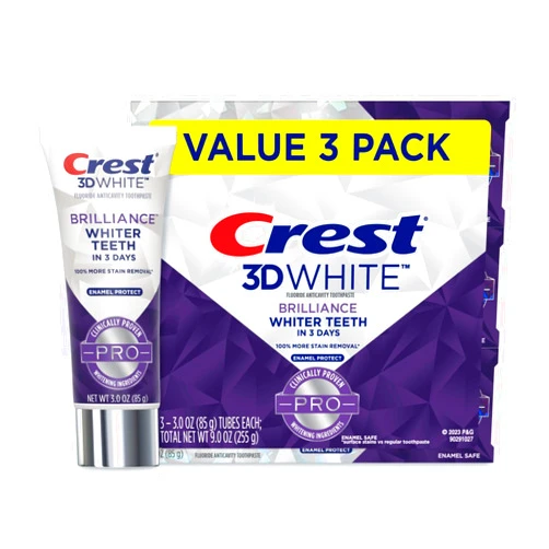 Crest 3D White Brilliance Pro Enamel Protect 3oz 3 Pack