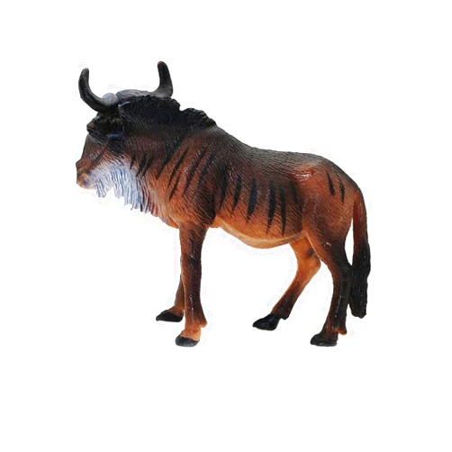 SAFIGLE African Wildebeest Model Desk Topper House Ornaments Wild Animal Figurines Scale Model Animals Lifelike Animal Toy Farm Animals Cows Ornaments for Kids Doll House Baby Child PVC